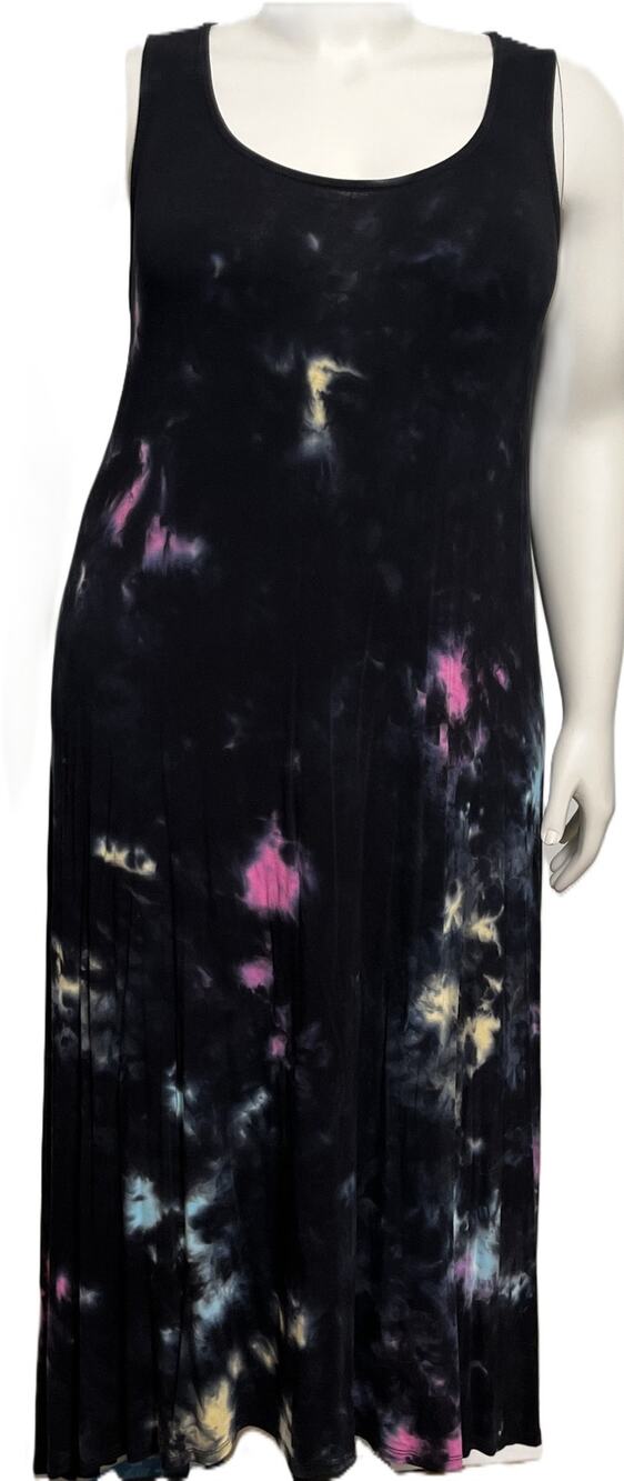 Torrid Super Soft Size 3 Hi-Low Maxi Dress Galaxy Tie-Dye EUC